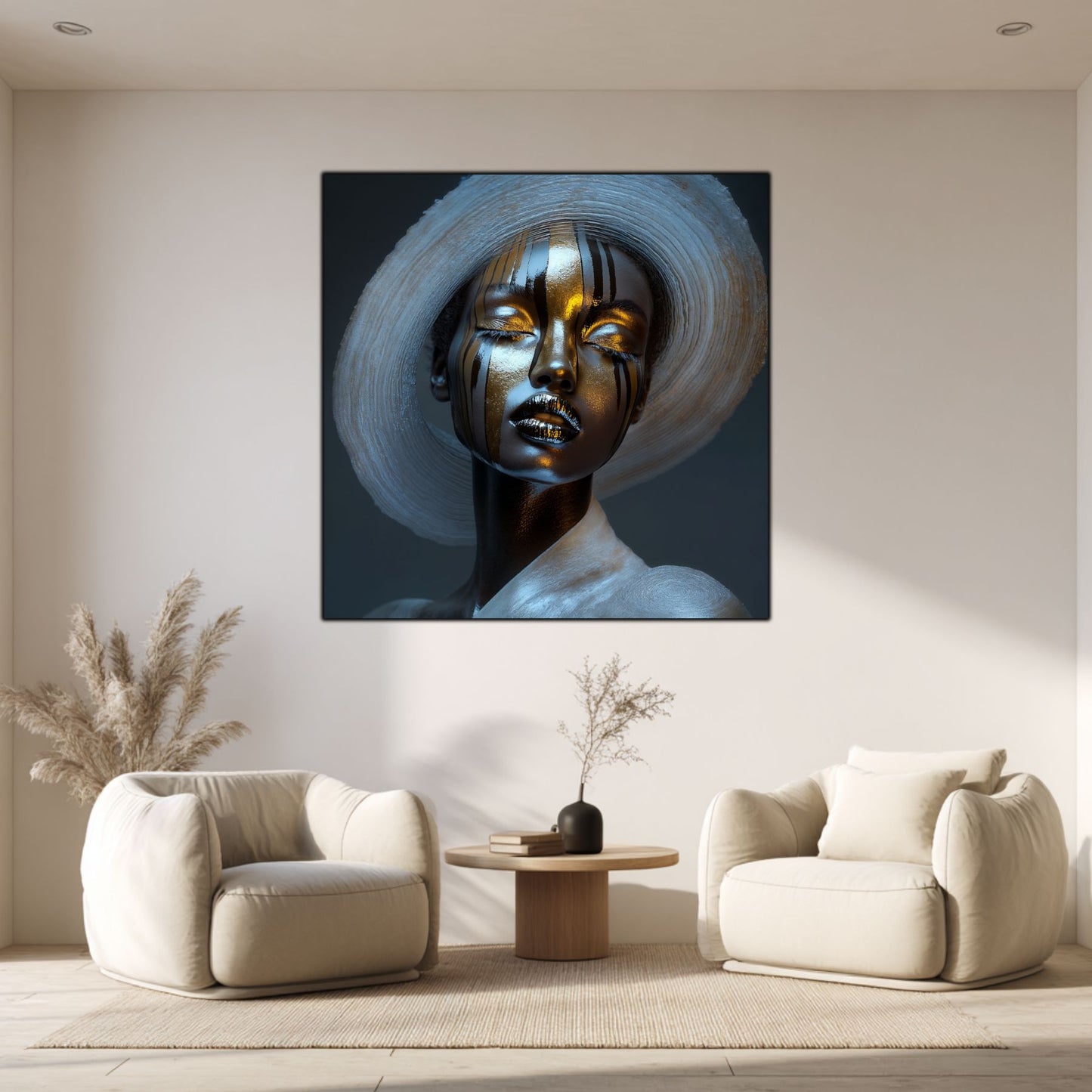 Dark White - Tablou Sticla Securizata - NO19