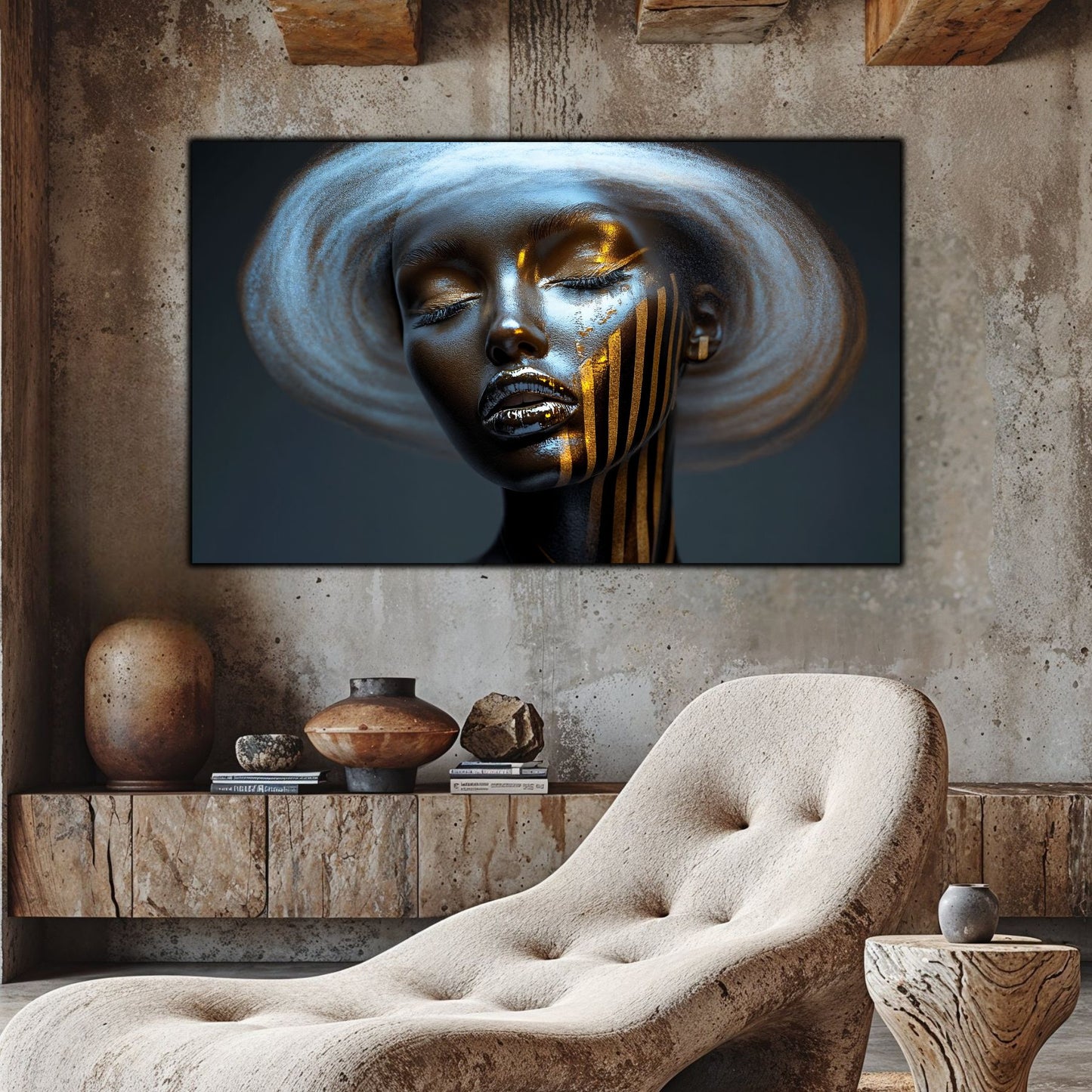 Dark White - Tablou Sticla Securizata - NO27