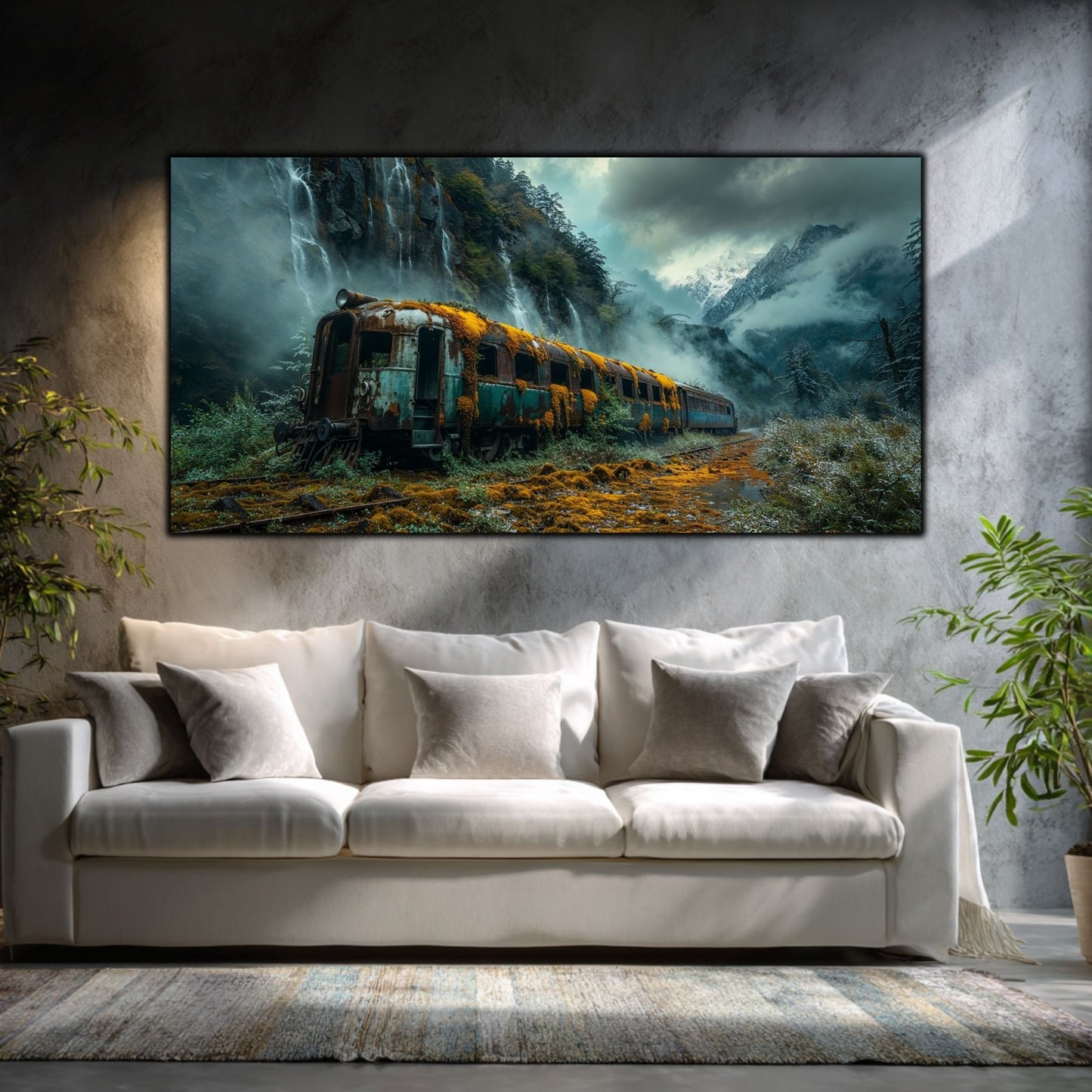 Tablou modern pentru sufragerie „The Winter Shore” – peisaj din The Long Way Home în amenajare interioară