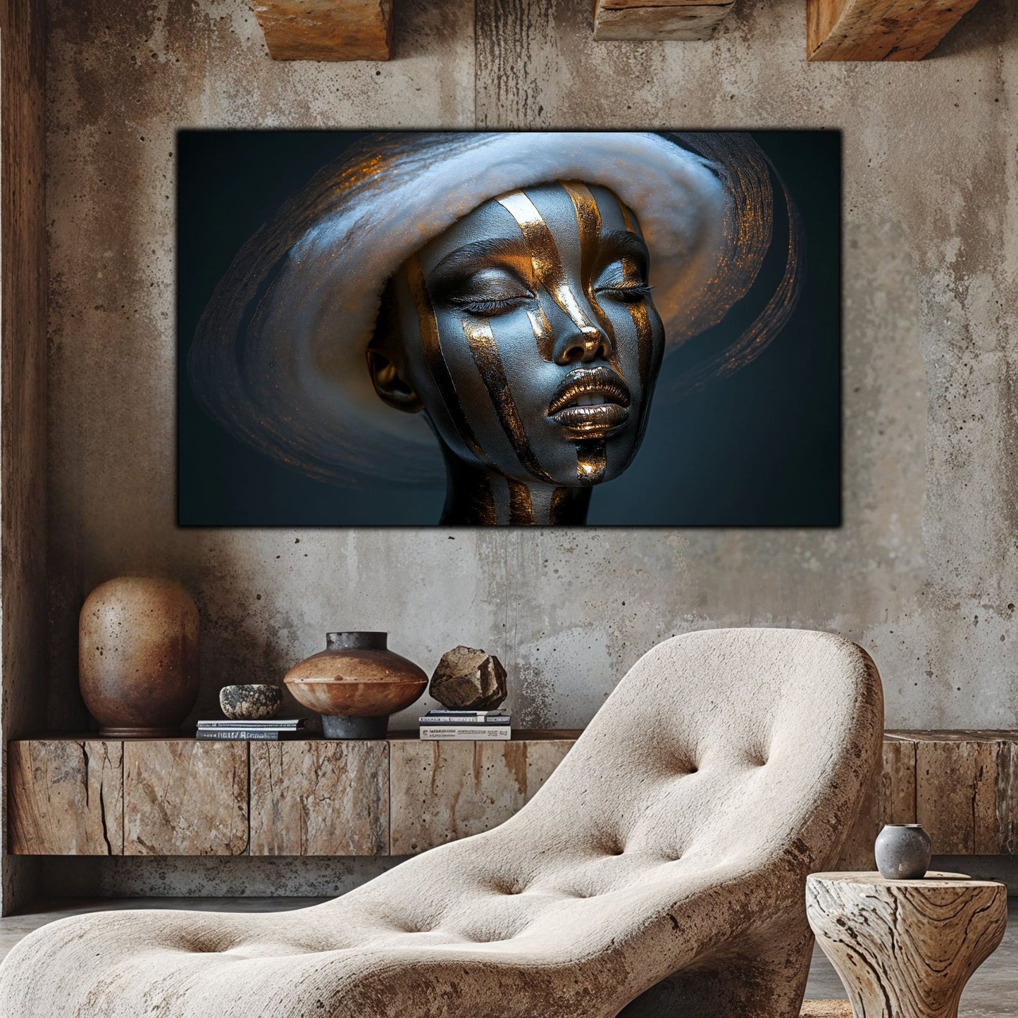 Dark White - Tablou Sticla Securizata - NO22