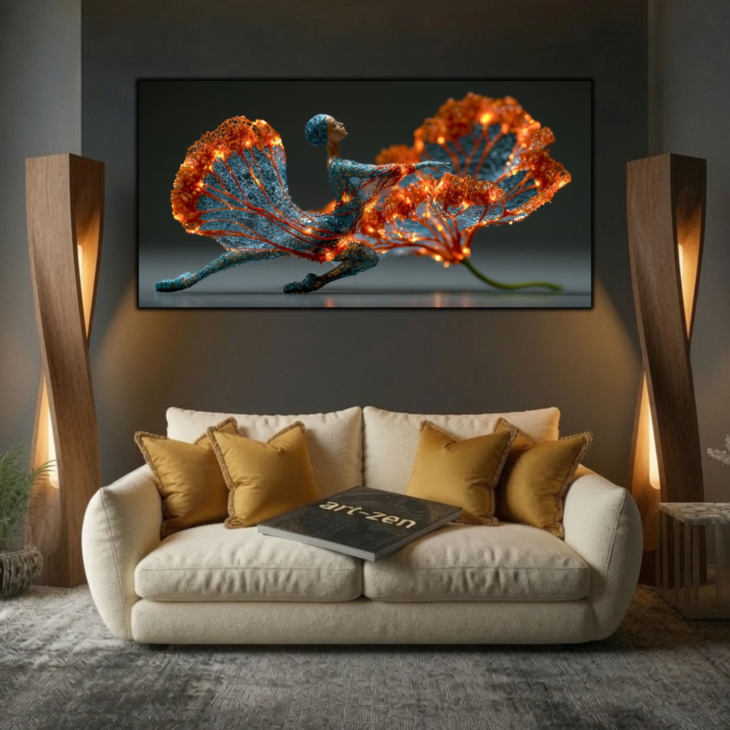 Tablou Abstract Living – Through the Red Garden