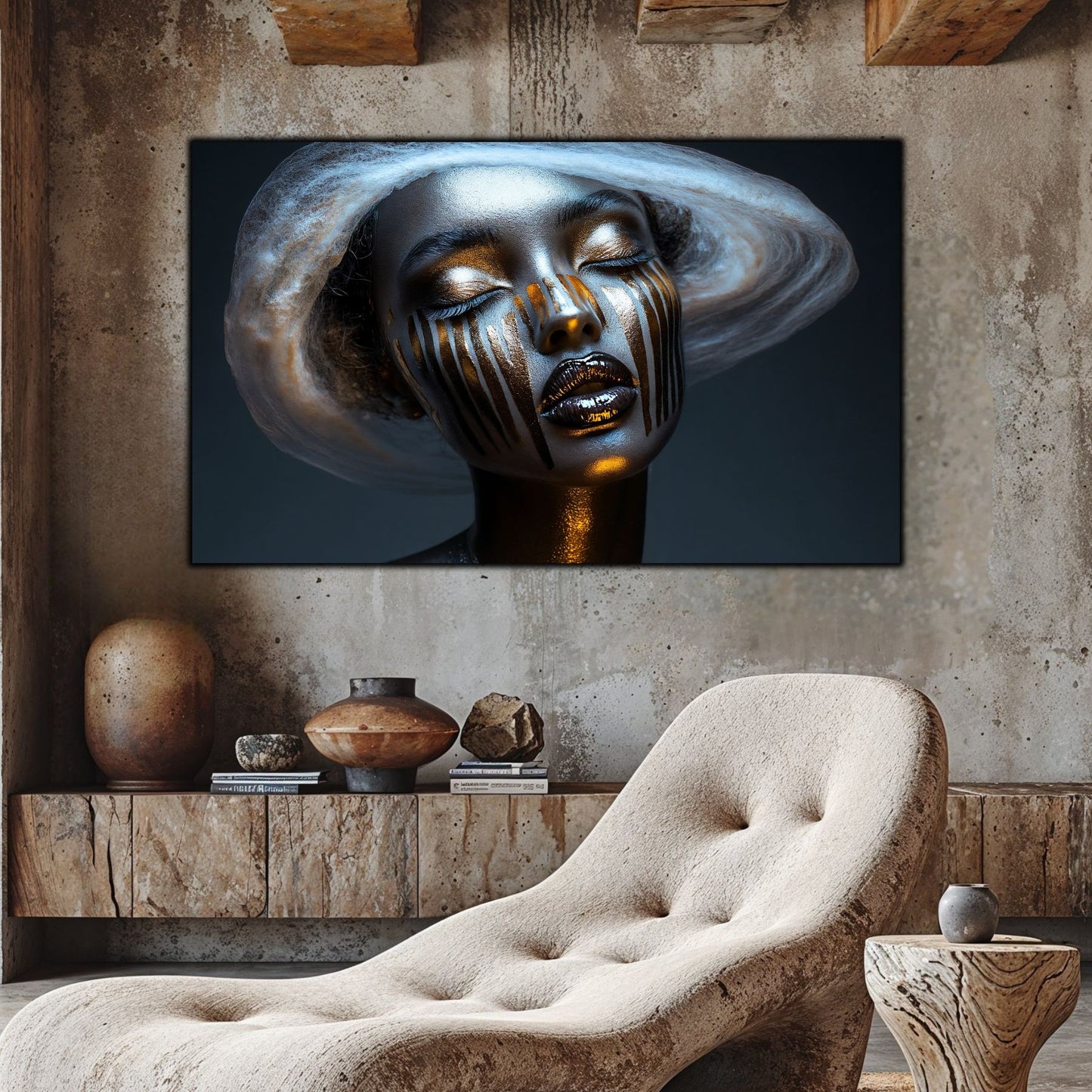 Dark White - Tablou Sticla Securizata - NO26