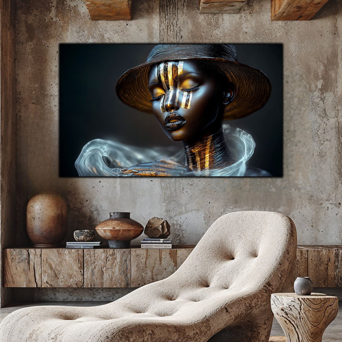 Dark White - Tablou Sticla Securizata - NO29