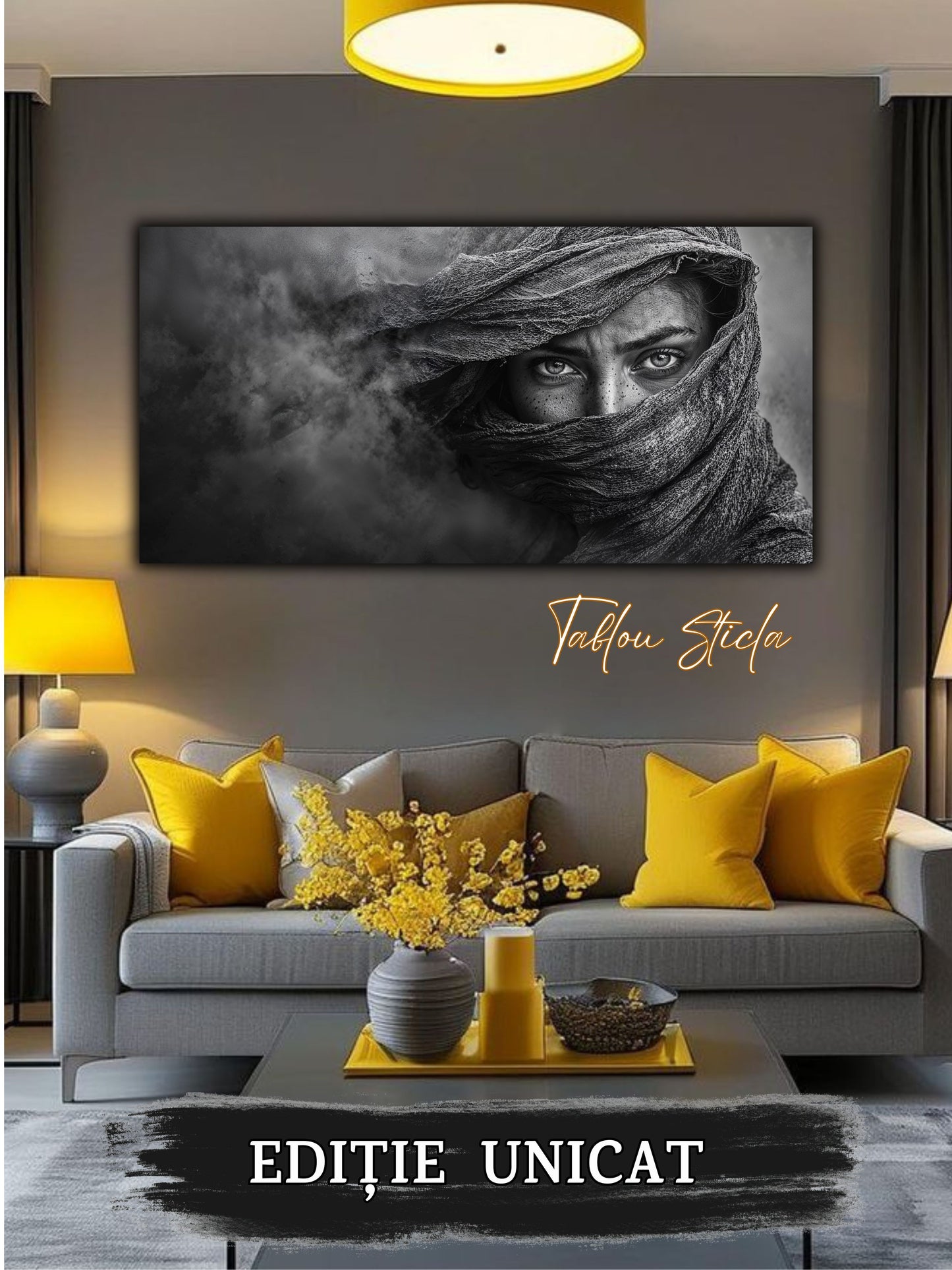 Tablou Sticla Securizata - Dark Shadows - 03