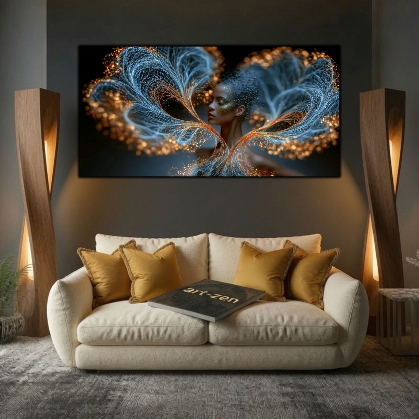 Tablou Abstract Living – Blooming Against Dark