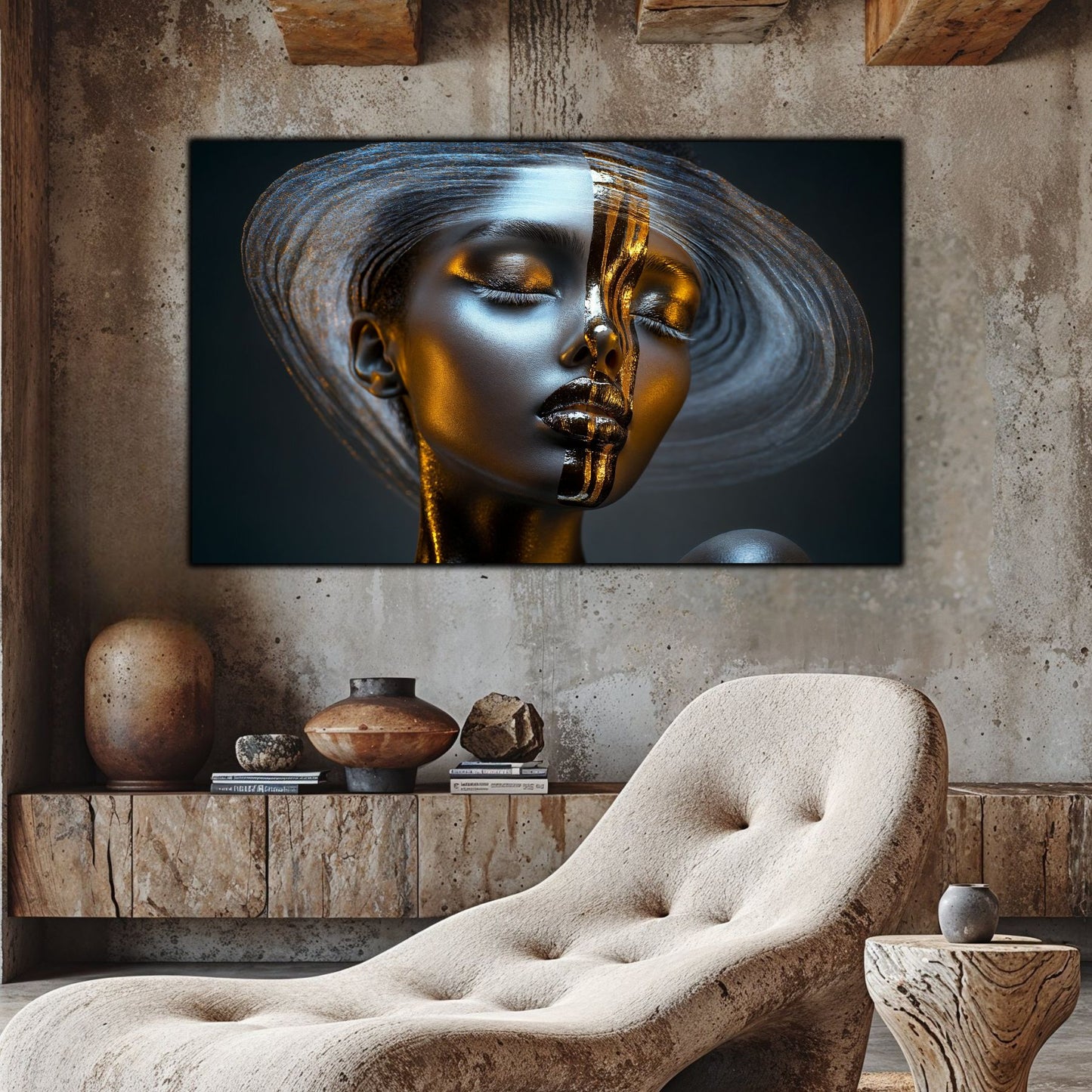 Dark White - Tablou Sticla Securizata - NO25