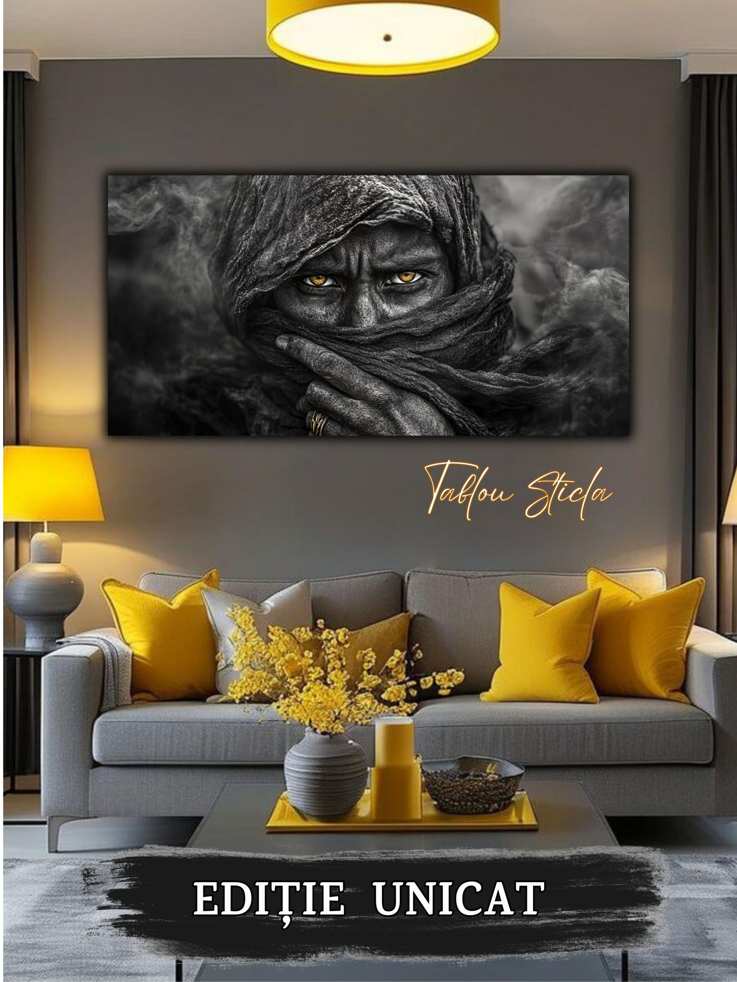Tablou Sticla Securizata - Dark Shadows - 12