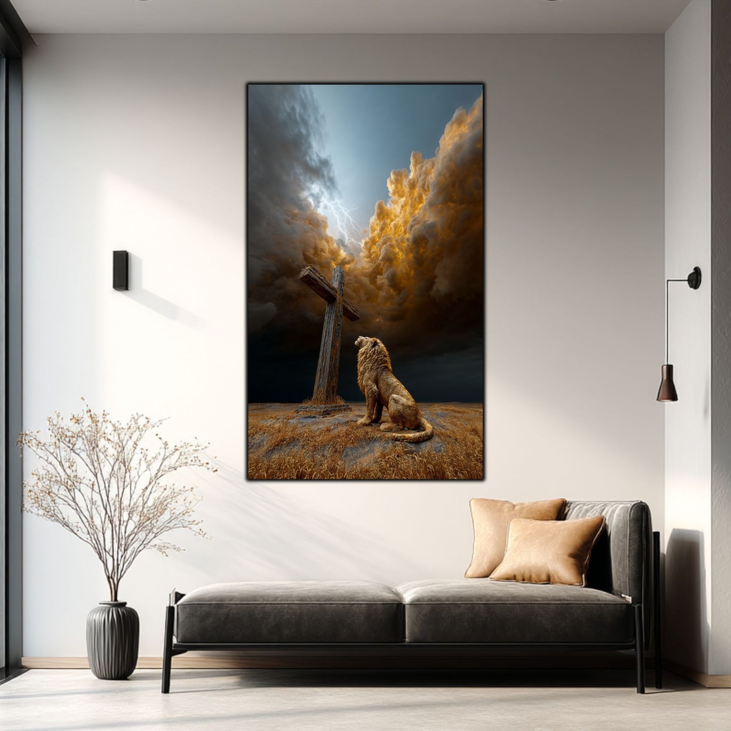 Tablou Decorativ Modern - Print UV pe Sticla - „Sacred Modernities” - No18