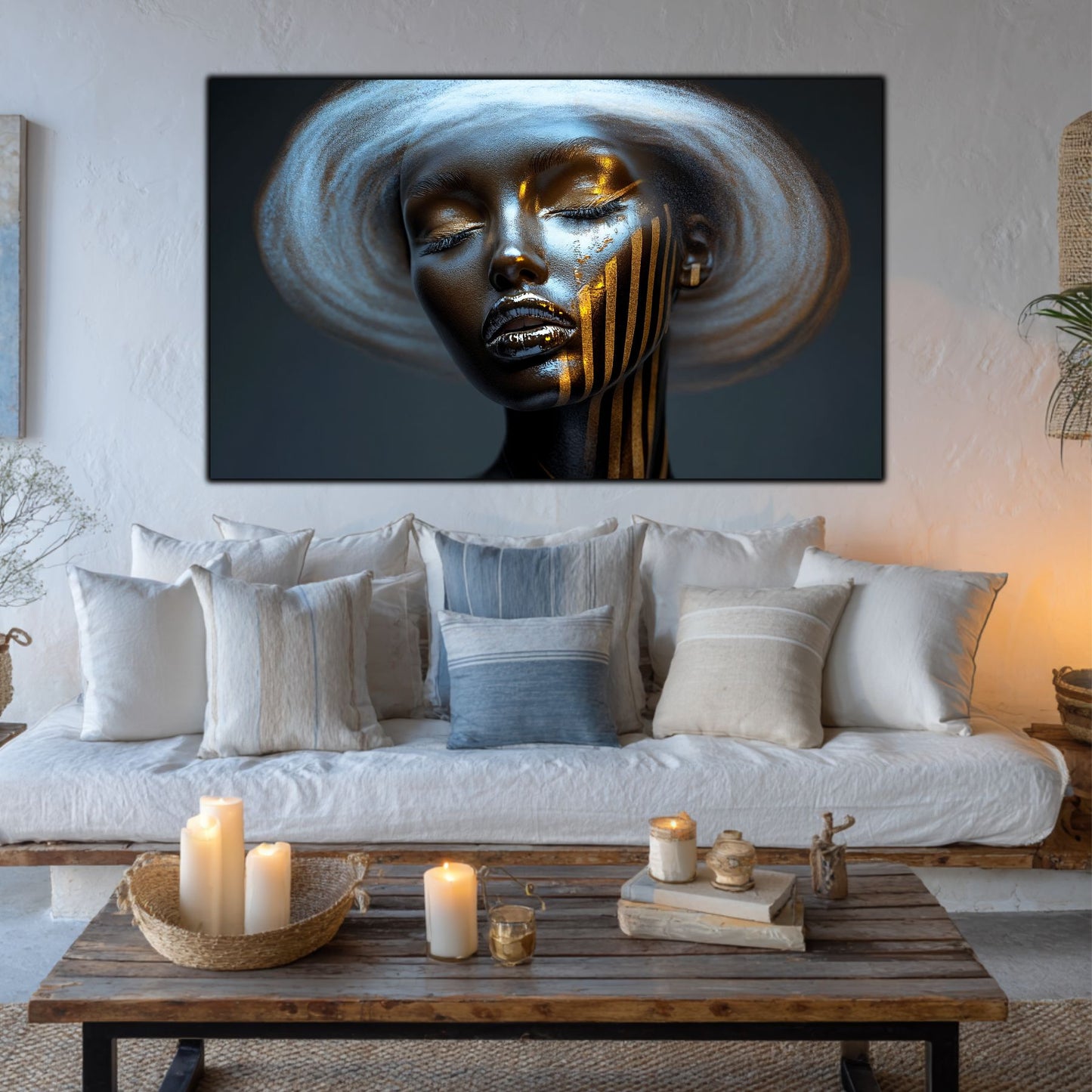 Dark White - Tablou Sticla Securizata - NO27