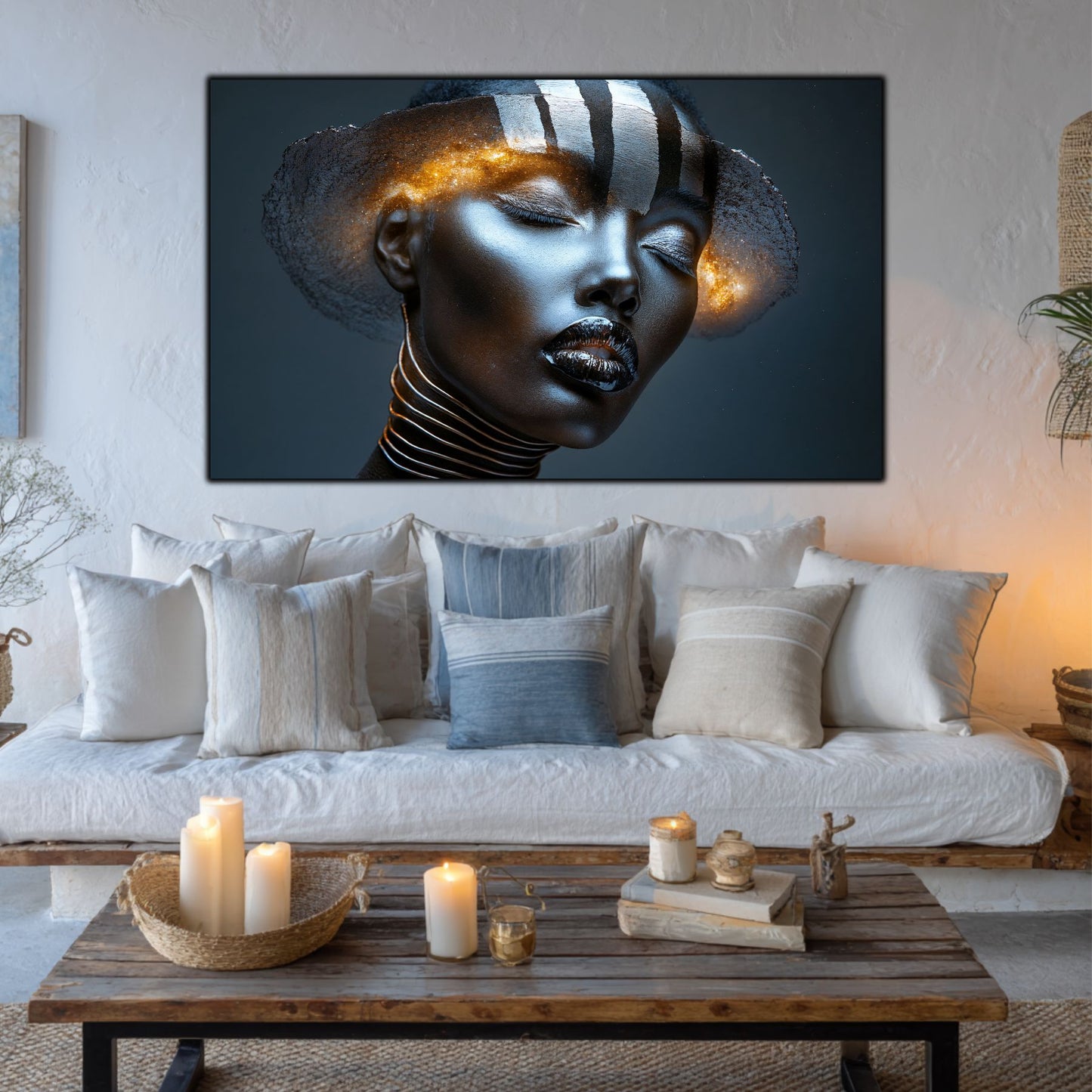 Dark White - Tablou Sticla Securizata - NO30