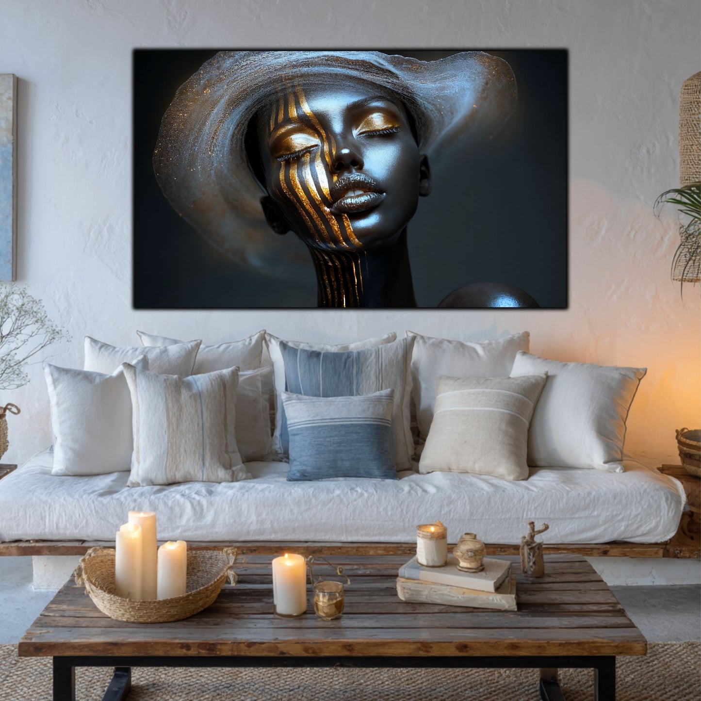 Dark White - Tablou Sticla Securizata - NO24