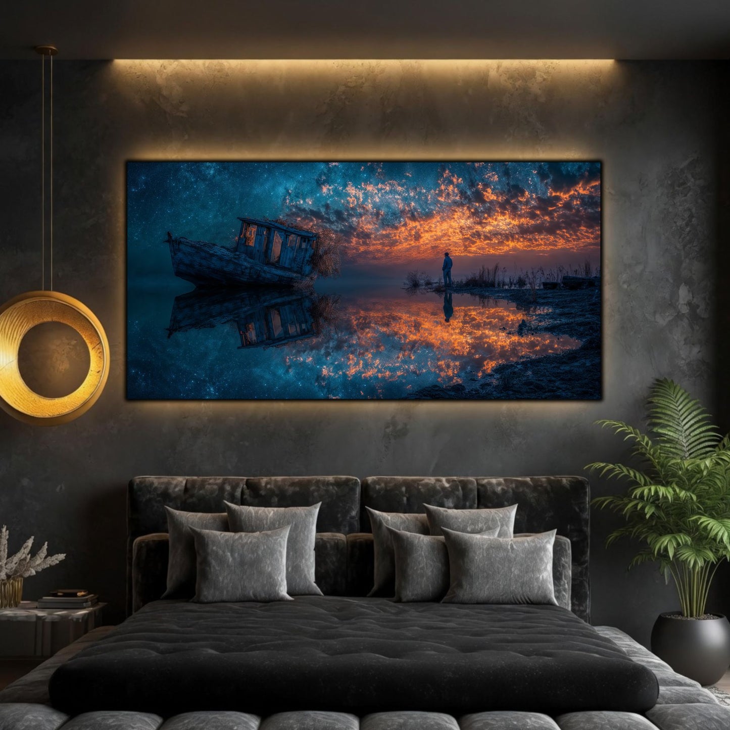 Tablouri Living Sticlă – The Abandoned Vessel | The Light We Encounter