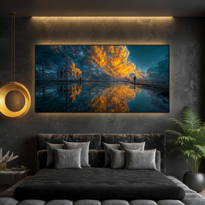 Tablouri Living Sticlă – The Gilded Shore | The Light We Encounter