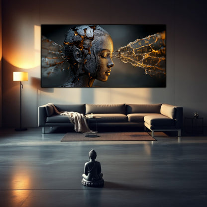 Tablou Sticla Securizata - Broken Mind 22