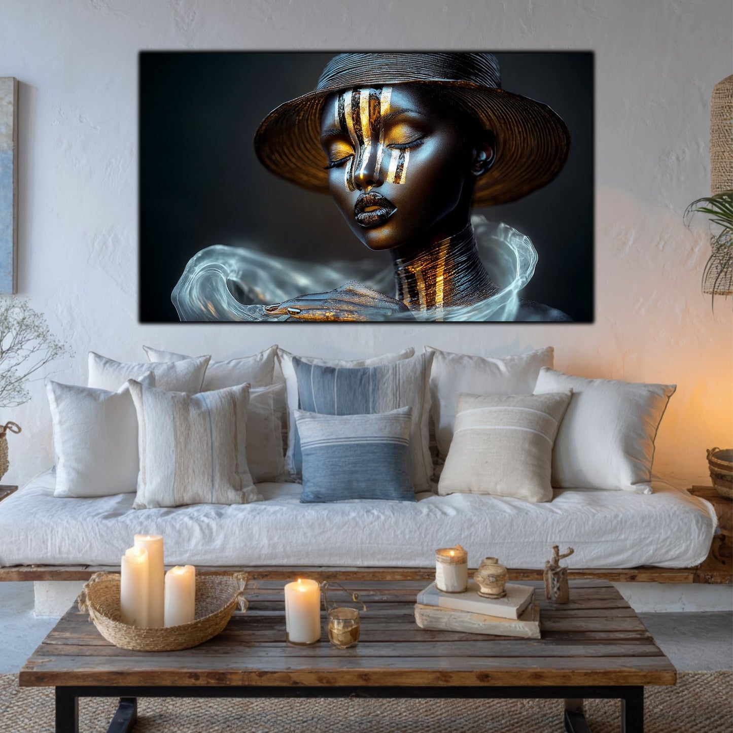 Dark White - Tablou Sticla Securizata - NO29