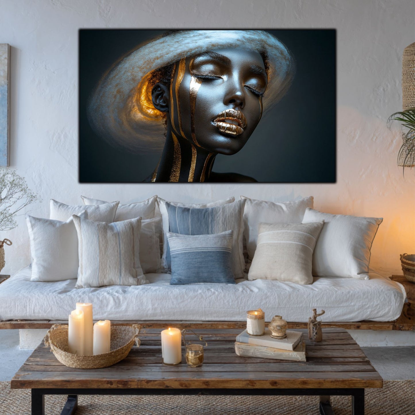 Dark White - Tablou Sticla Securizata - NO23