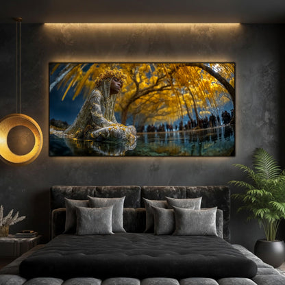 Tablouri Living Sticlă – The Golden Stillness | The Light We Encounter