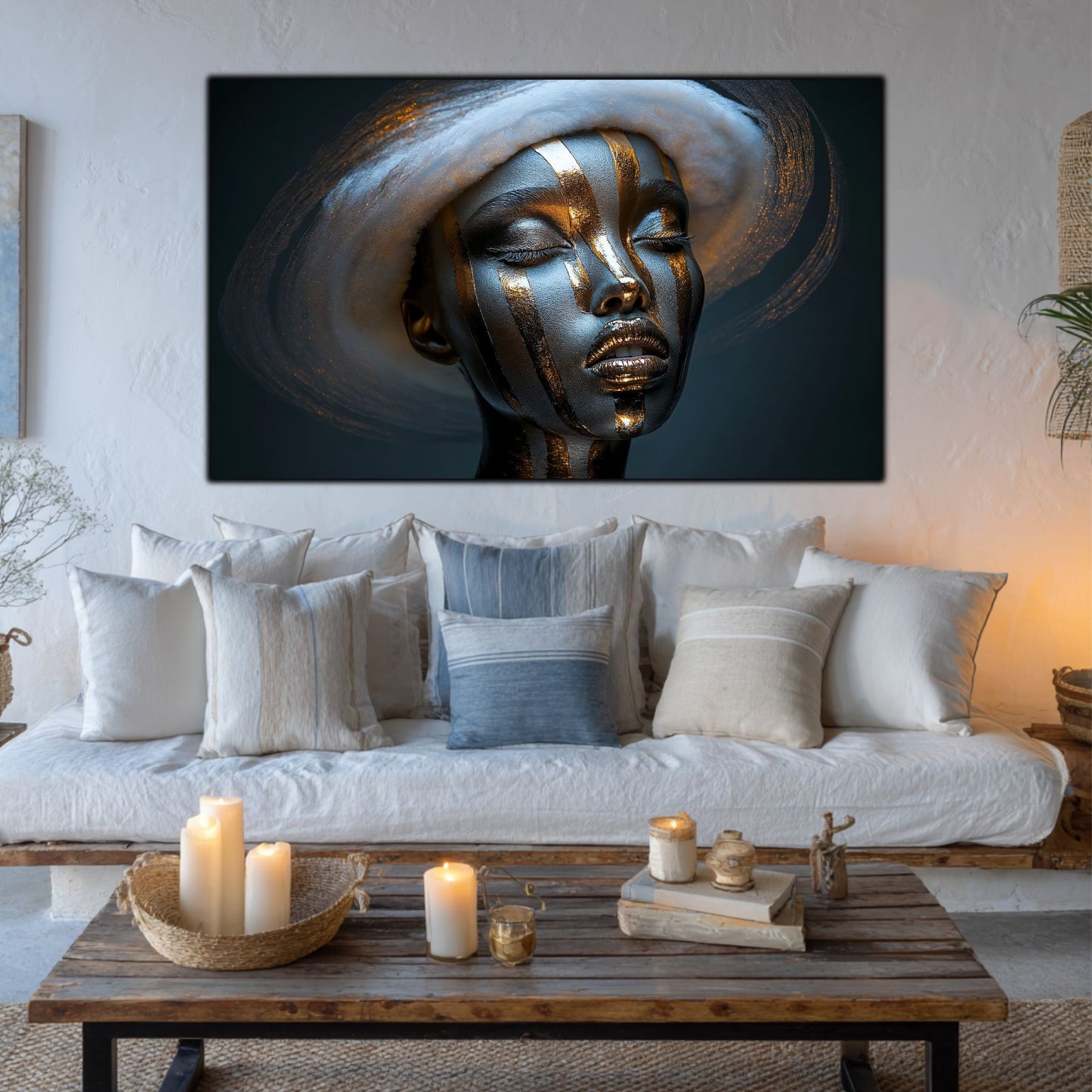 Dark White - Tablou Sticla Securizata - NO22