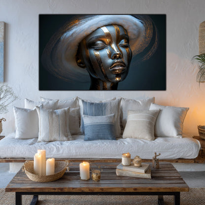 Dark White - Tablou Sticla Securizata - NO22