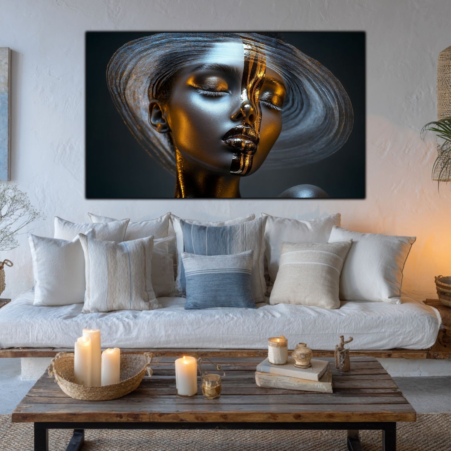 Dark White - Tablou Sticla Securizata - NO25