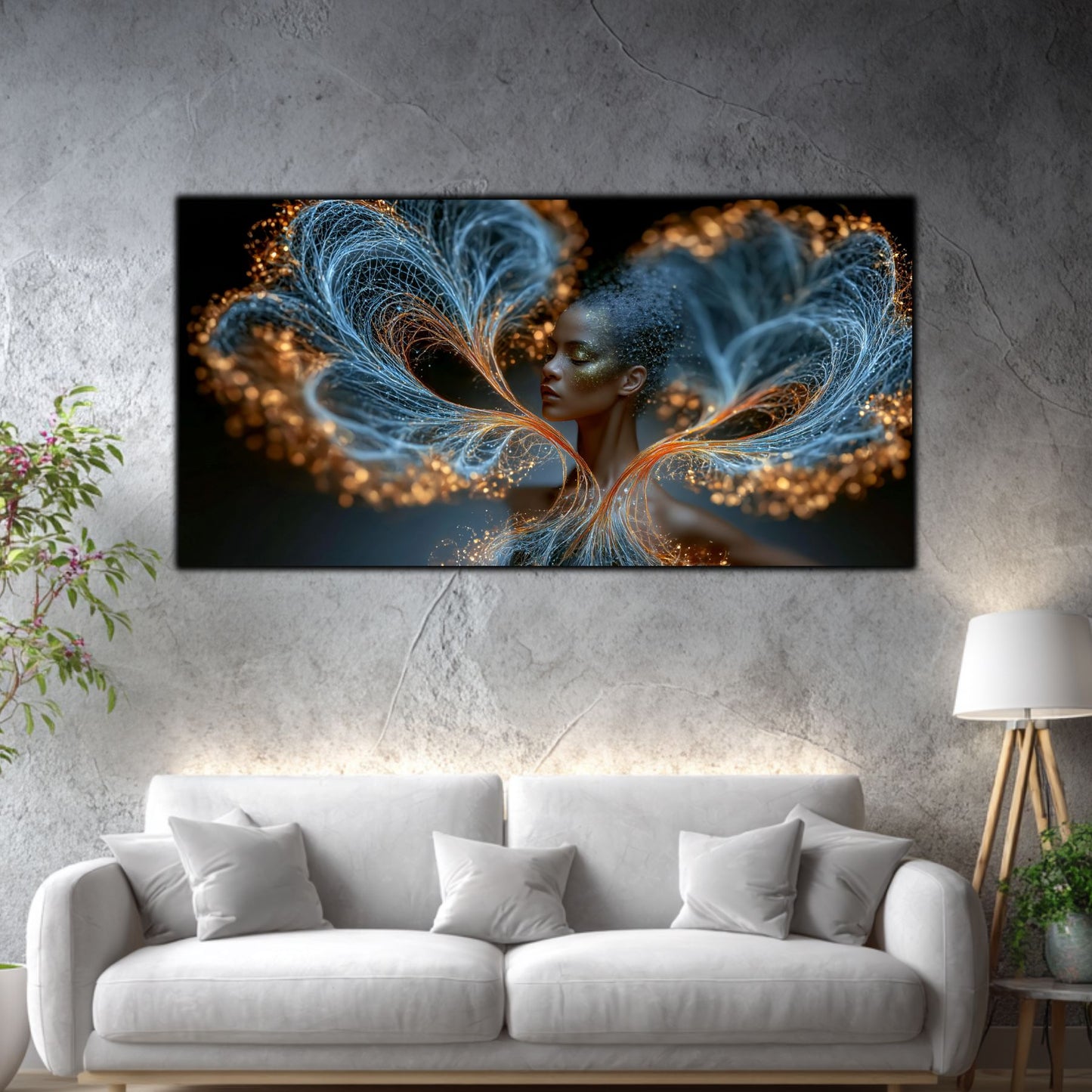 Tablou Abstract Living – Blooming Against Dark