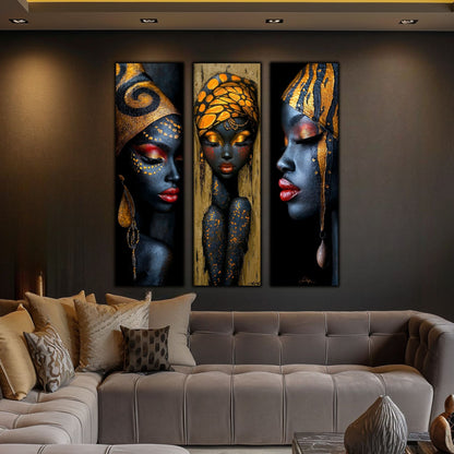 Set Modern de 3 Tablouri pe Sticla Securizata - Decor Elegant pt Living