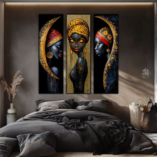 Set Modern de 3 Tablouri pe Sticla Securizata - Decor Elegant pt Living