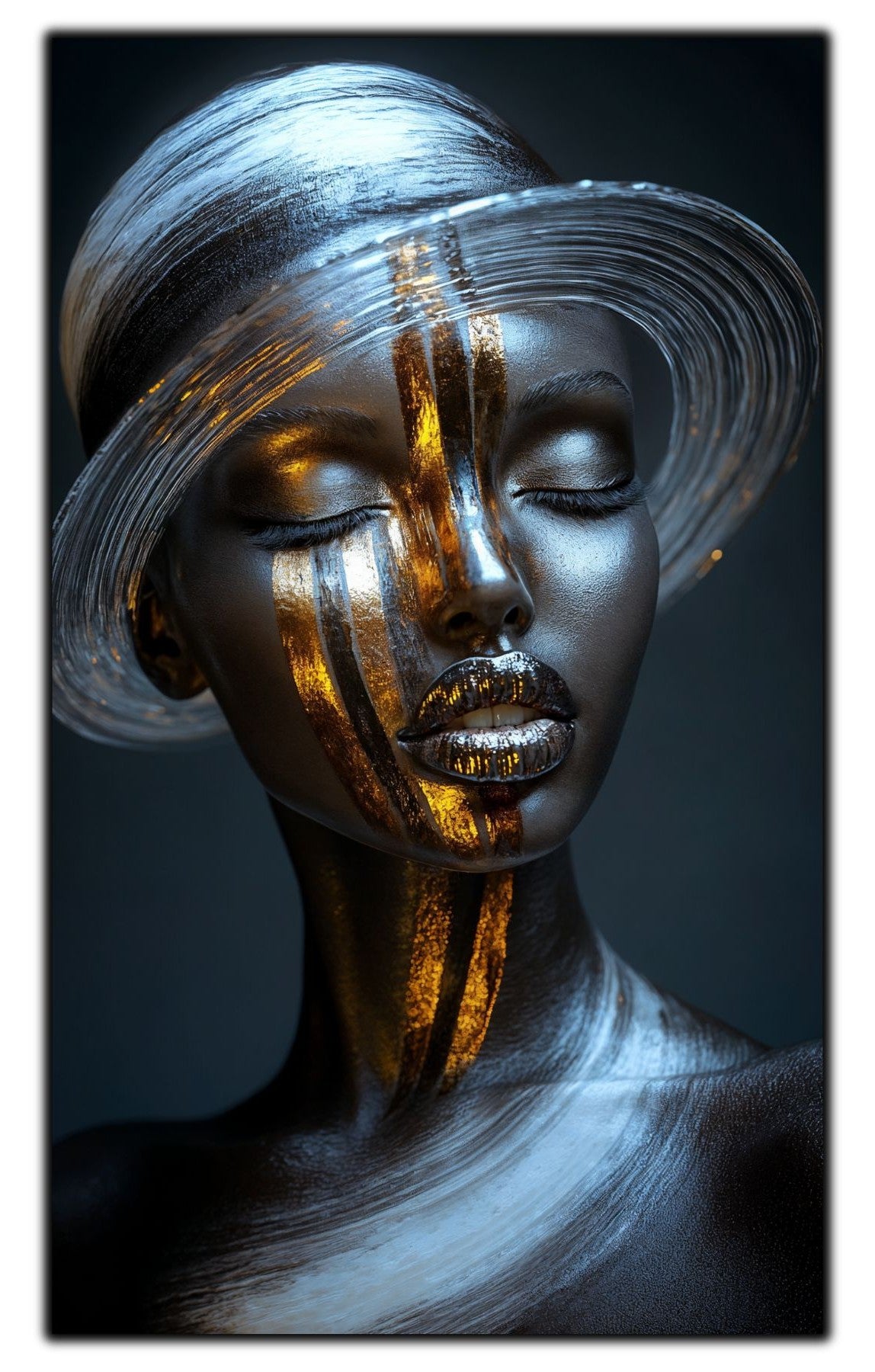 Dark White - Tablou Sticla Securizata - NO31