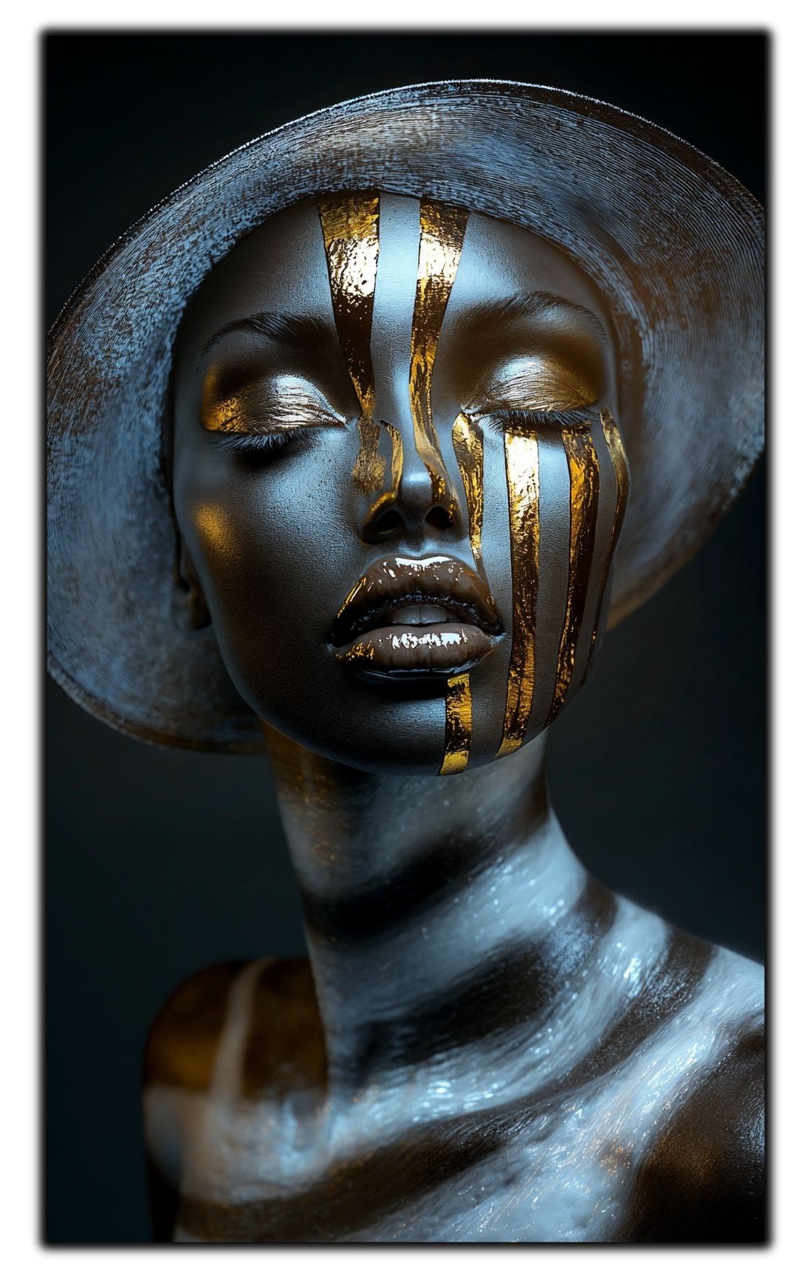 Dark White - Tablou Sticla Securizata - NO33