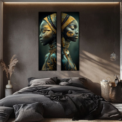 Set 2 Tablouri pt Decorul Modern al Livingului - Print UV pe Sticla - NO12