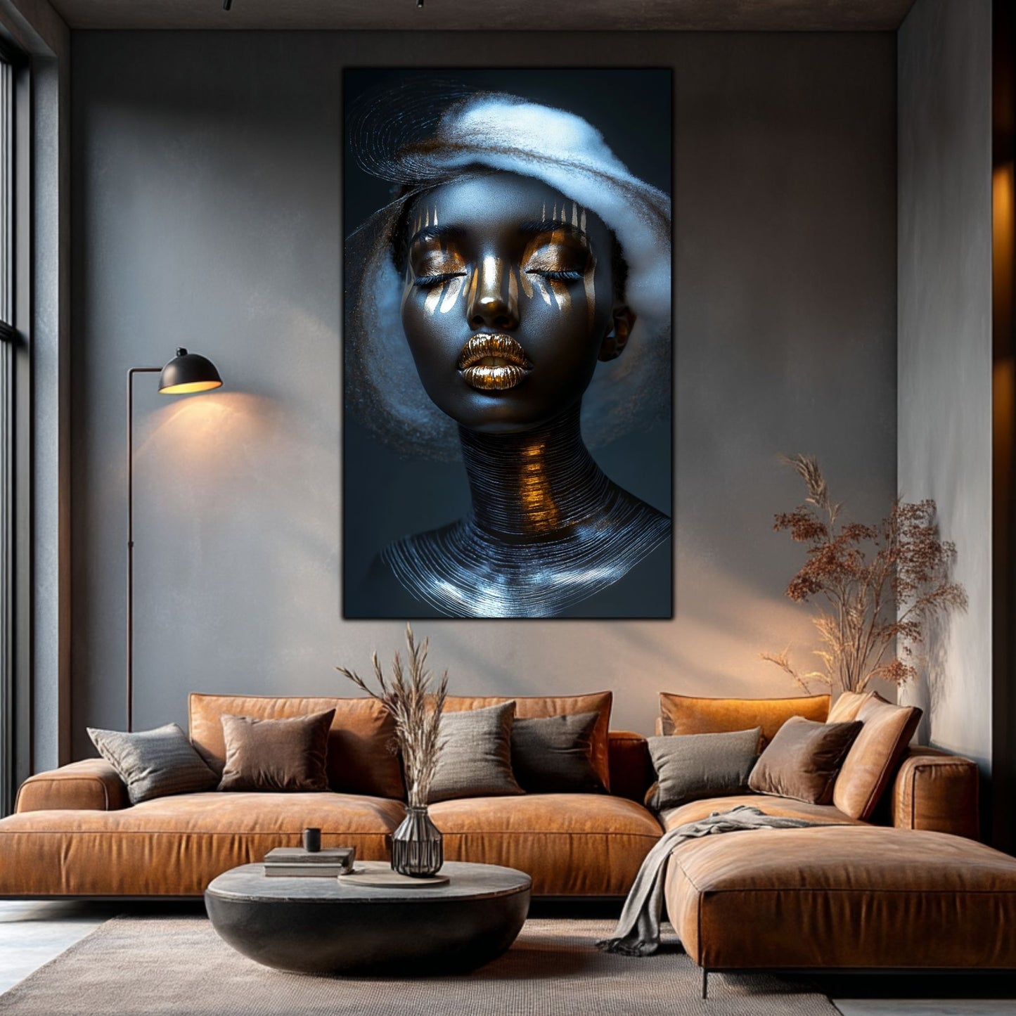 Dark White - Tablou Sticla Securizata - NO35