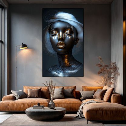 Dark White - Tablou Sticla Securizata - NO35