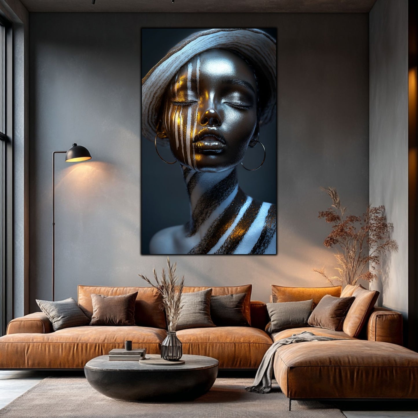 Dark White - Tablou Sticla Securizata - NO38