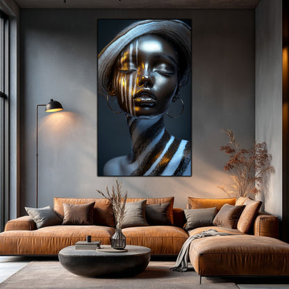 Dark White - Tablou Sticla Securizata - NO38