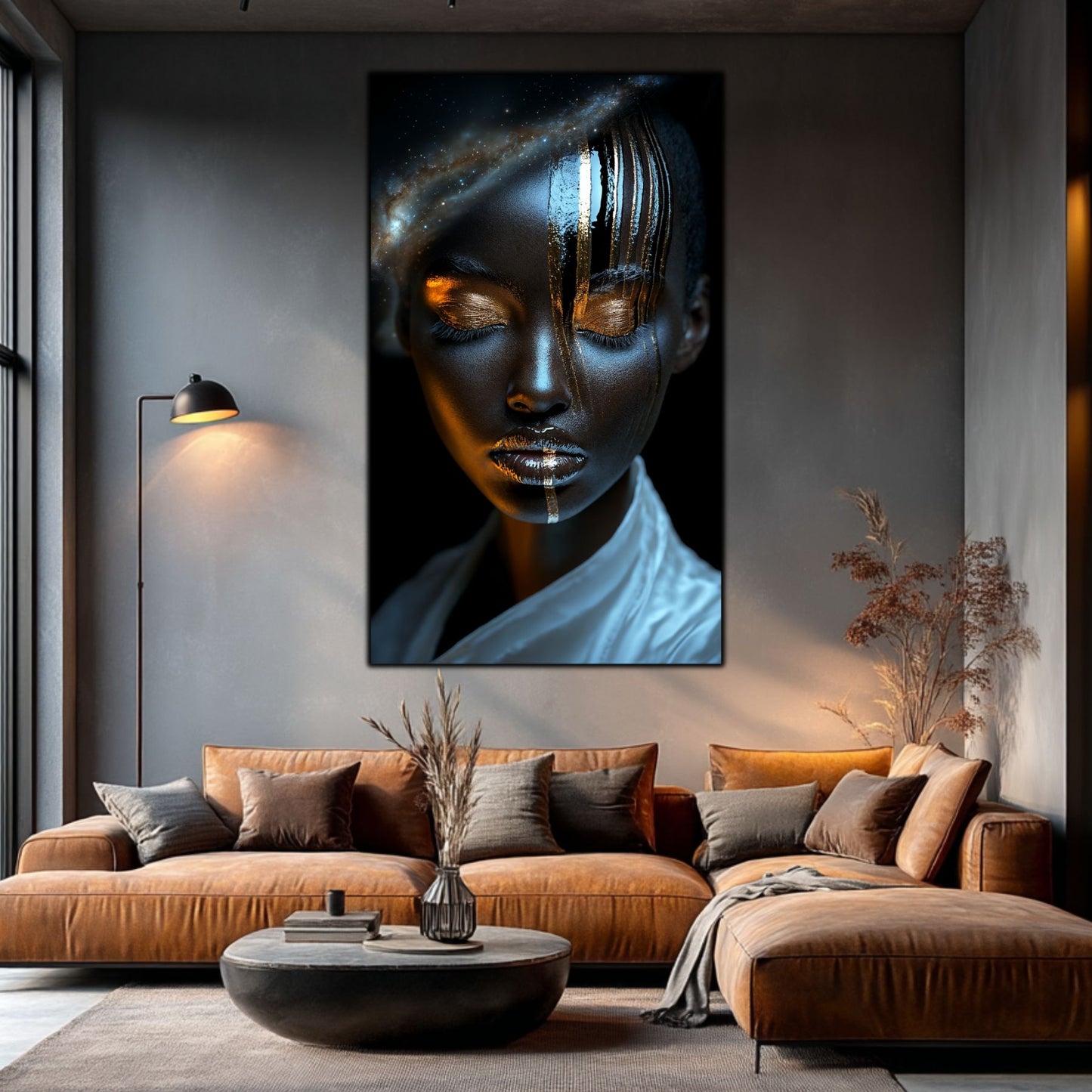 Dark White - Tablou Sticla Securizata - NO40