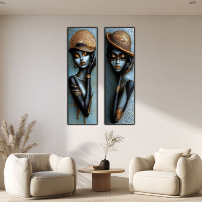 Set 2 Tablouri pt Decorul Modern al Livingului - Print UV pe Sticla - NO22