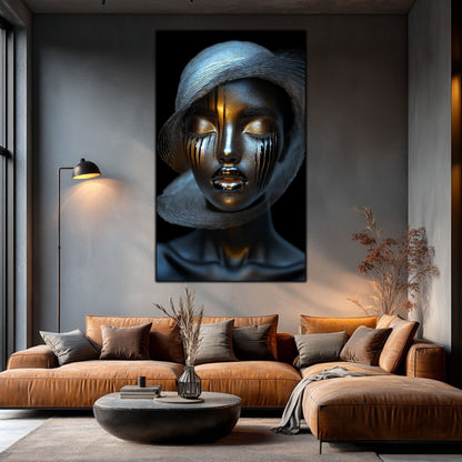 Dark White - Tablou Sticla Securizata - NO32