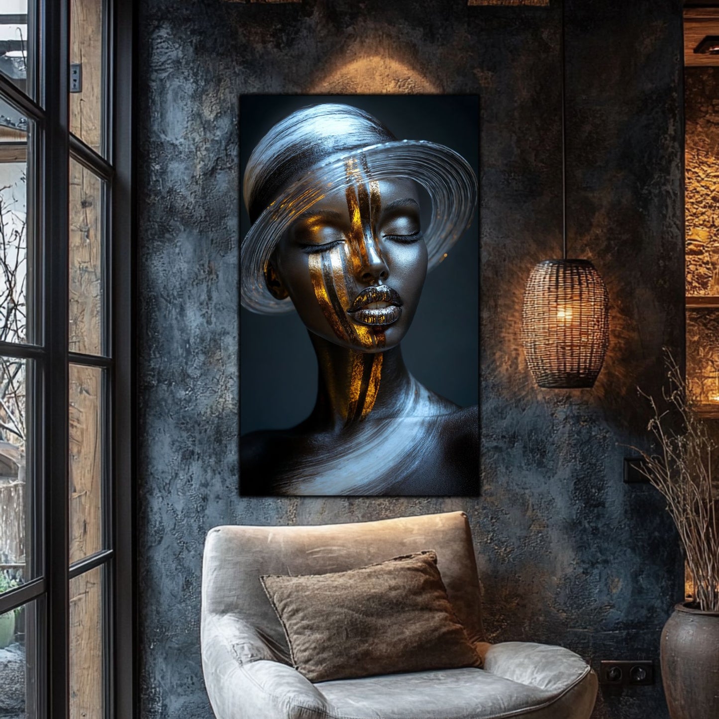 Dark White - Tablou Sticla Securizata - NO31