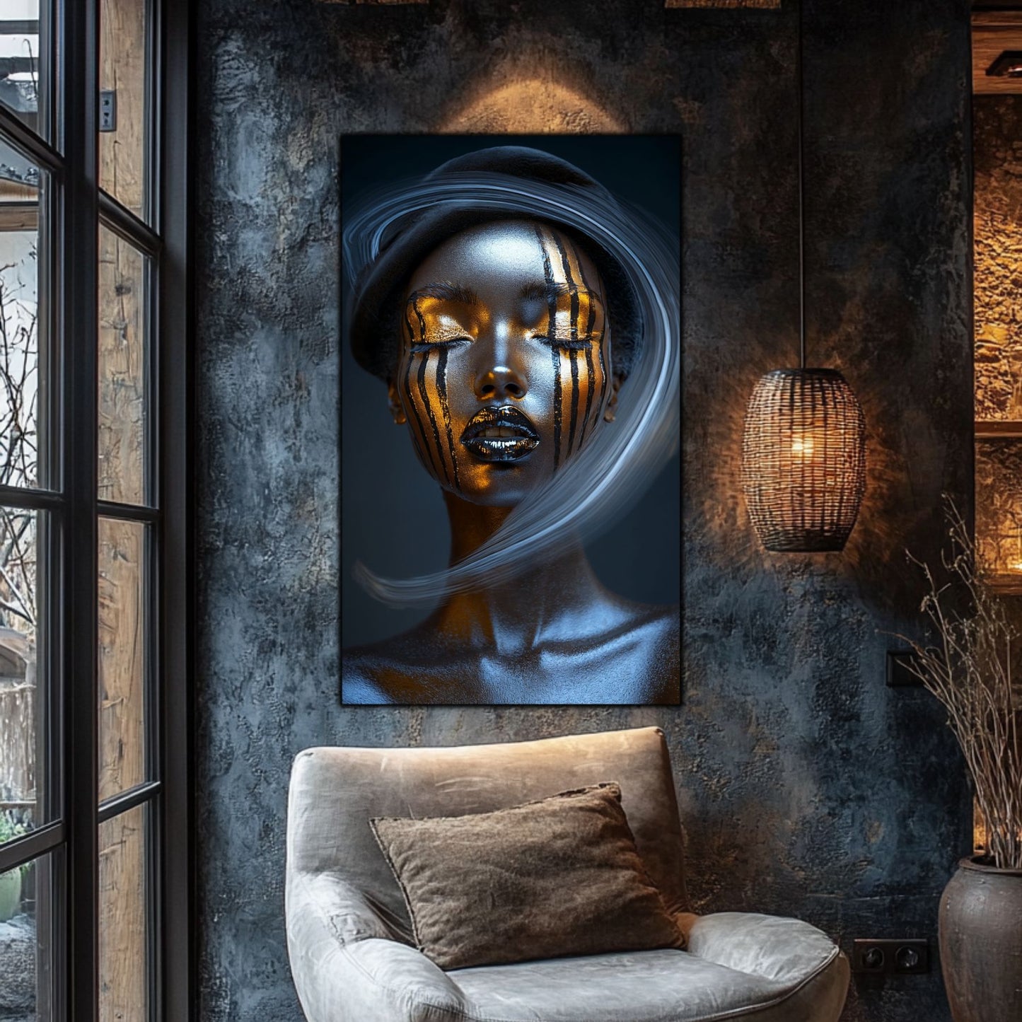 Dark White - Tablou Sticla Securizata - NO34