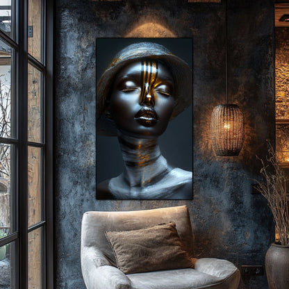 Dark White - Tablou Sticla Securizata - NO37