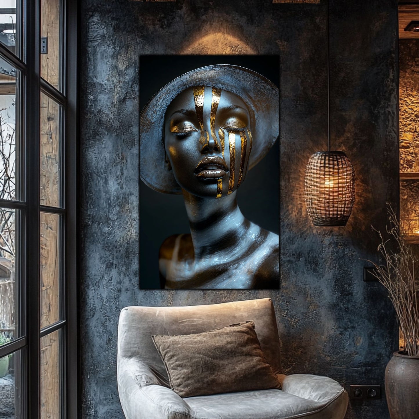 Dark White - Tablou Sticla Securizata - NO33