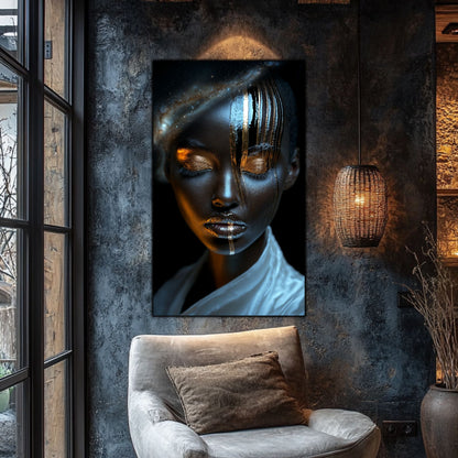 Dark White - Tablou Sticla Securizata - NO40