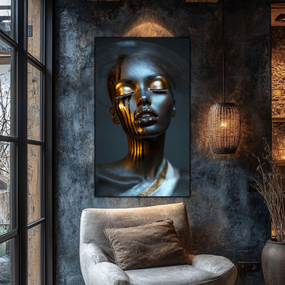 Dark White - Tablou Sticla Securizata - NO36