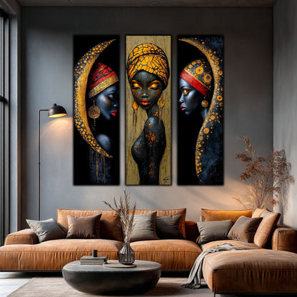 Set Modern de 3 Tablouri pe Sticla Securizata - Decor Elegant pt Living