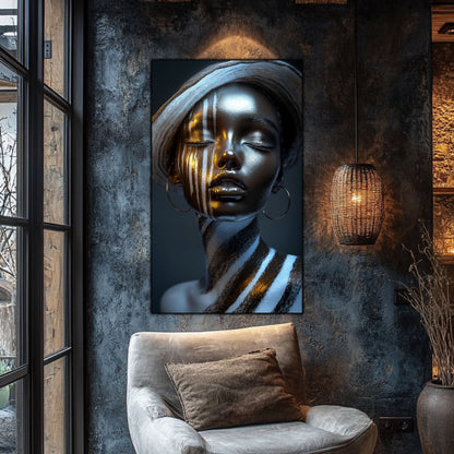 Dark White - Tablou Sticla Securizata - NO38