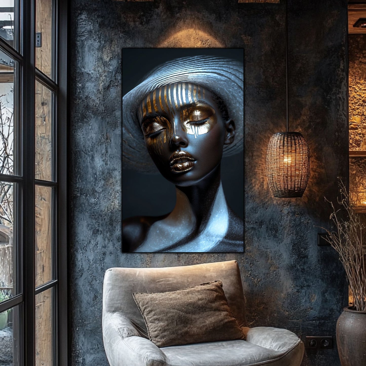 Dark White - Tablou Sticla Securizata - NO41