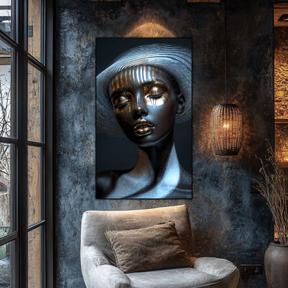 Dark White - Tablou Sticla Securizata - NO41