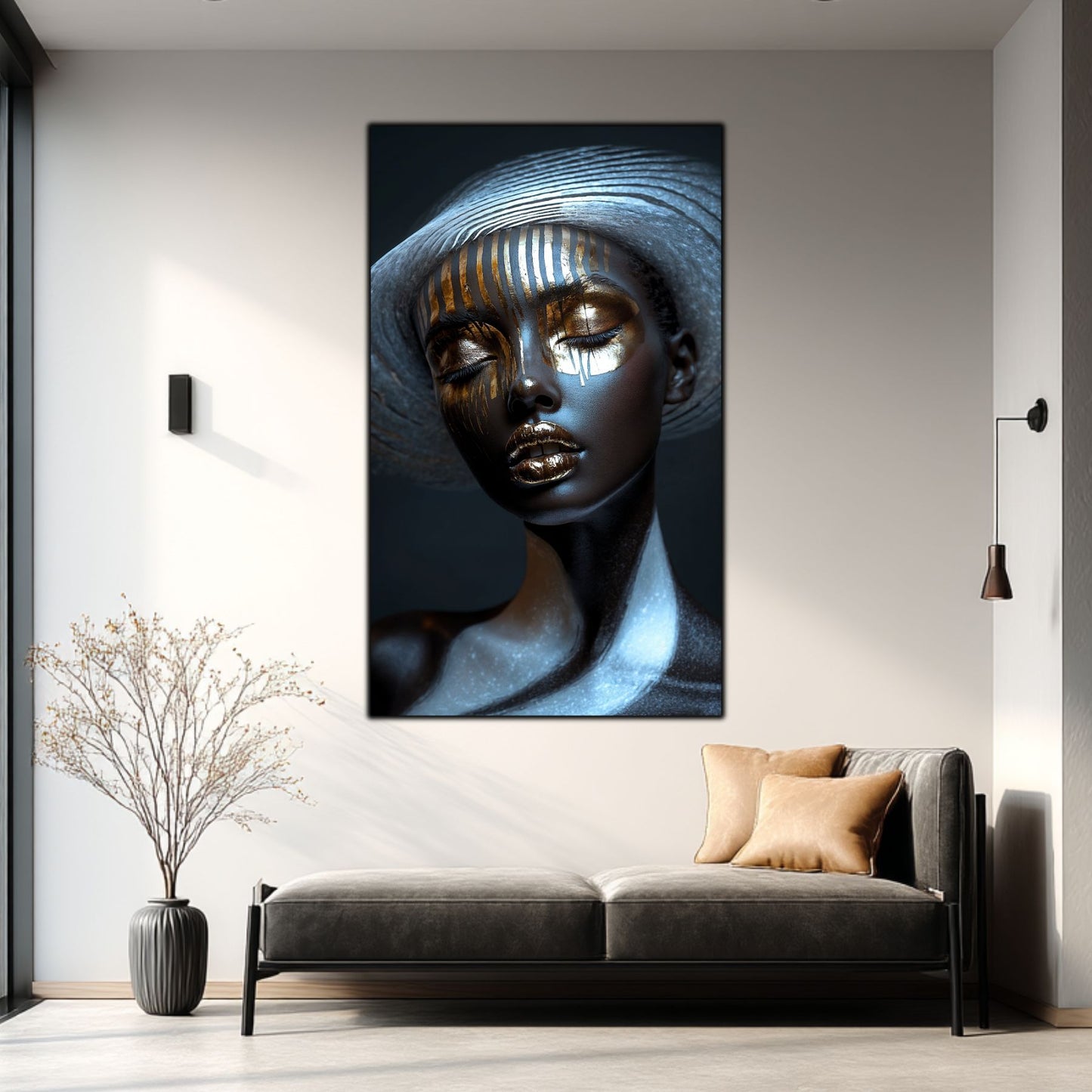 Dark White - Tablou Sticla Securizata - NO41