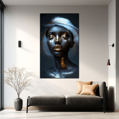 Dark White - Tablou Sticla Securizata - NO35