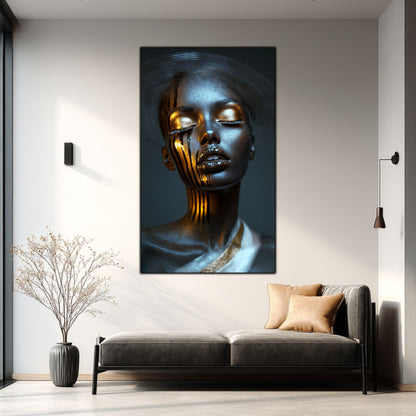 Dark White - Tablou Sticla Securizata - NO36